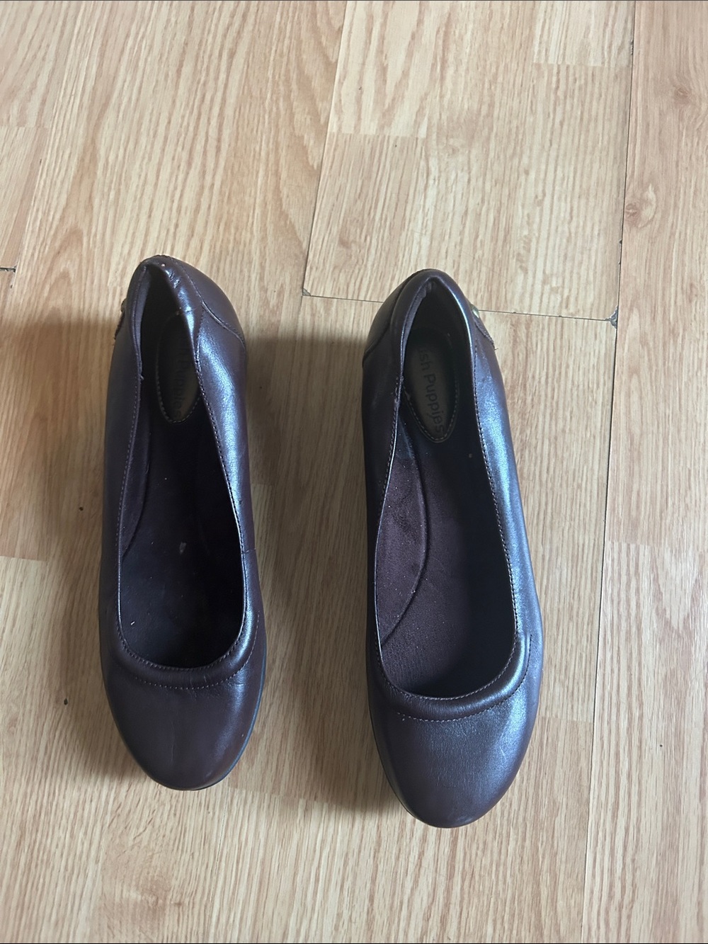 Women’s Brown Leather Ballet Flats